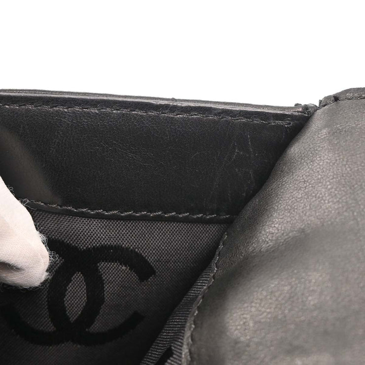Chanel Black Lambskin Choco Bar Chain Handbag 177665