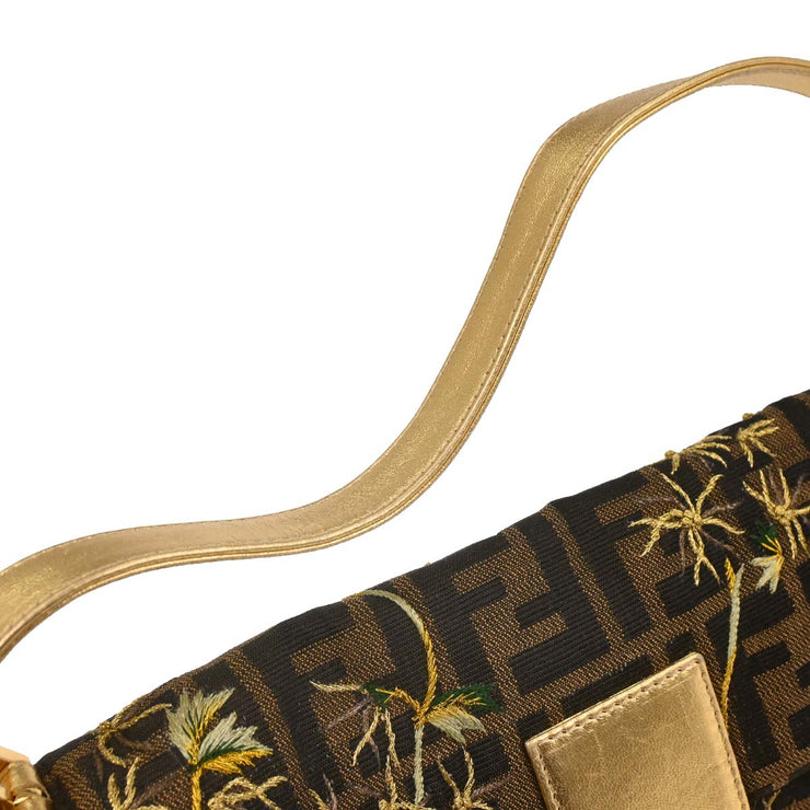 Fendi Gold Embroidered Zucca Baguette Handbag 2731.26424.018 177667