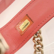 Boy Chanel Clear Pink PVC Patent leather Shoulder Bag 177668