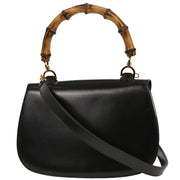 Gucci Black Bamboo 2way Handbag 001.2684.0633 177669