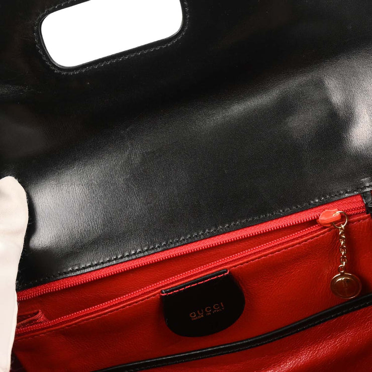 Gucci Black Bamboo 2way Handbag 001.2684.0633 177669