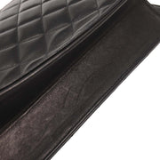 Chanel Black Lambskin Turnlock Medium Half Flap Shoulder Bag 177672