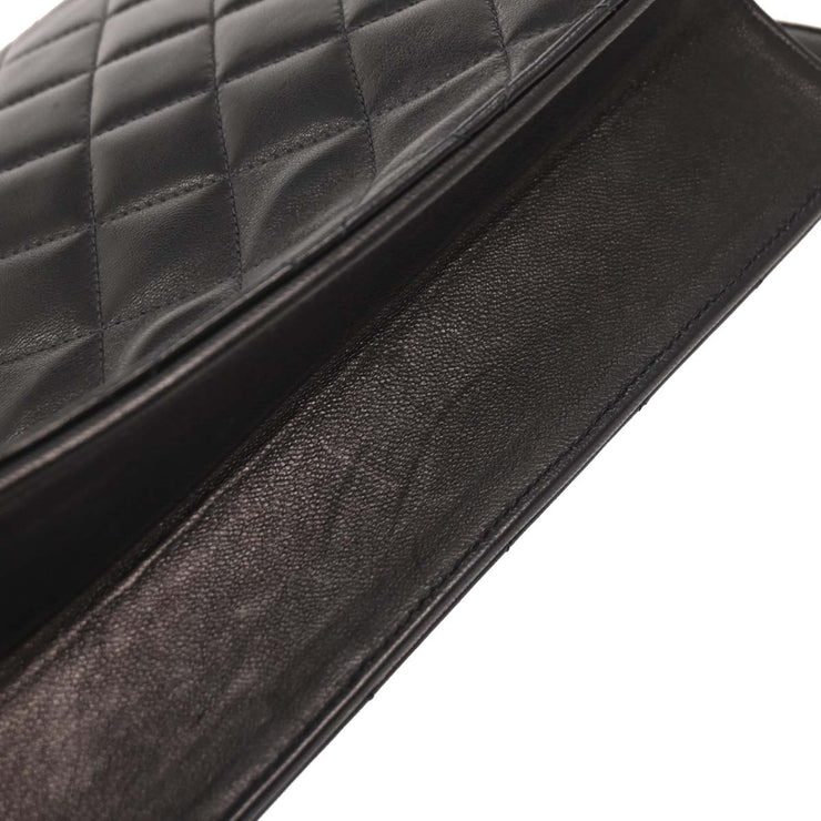 Chanel Black Lambskin Turnlock Medium Half Flap Shoulder Bag 177672