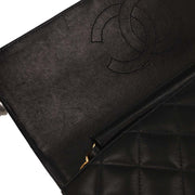 Chanel Black Lambskin Turnlock Medium Half Flap Shoulder Bag 177672