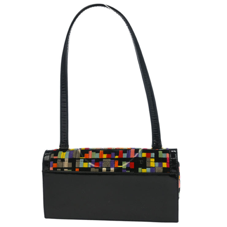 Chanel Black Velvet Mademoiselle Lock CC Handbag 177680