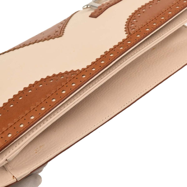 Christian Dior Brown Beige D Trick Shoulder Bag 05-MA-0074 177682