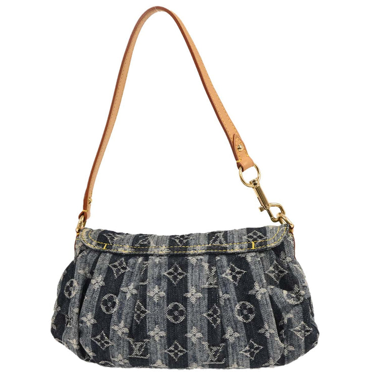 Louis Vuitton Blue Monogram Denim Mini Pleaty Raye Handbag M95333 SR1016 177683