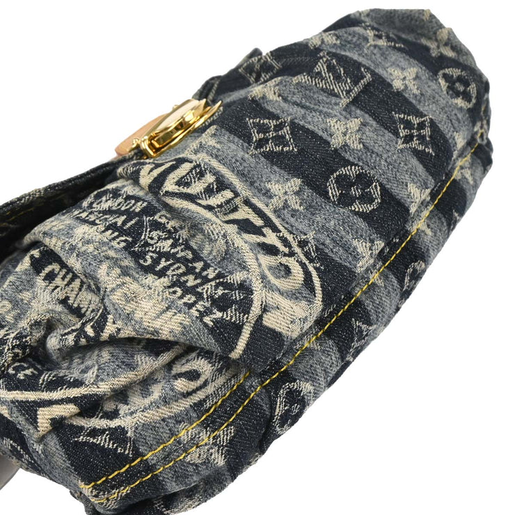 Louis Vuitton Blue Monogram Denim Mini Pleaty Raye Handbag M95333 SR1016 177683