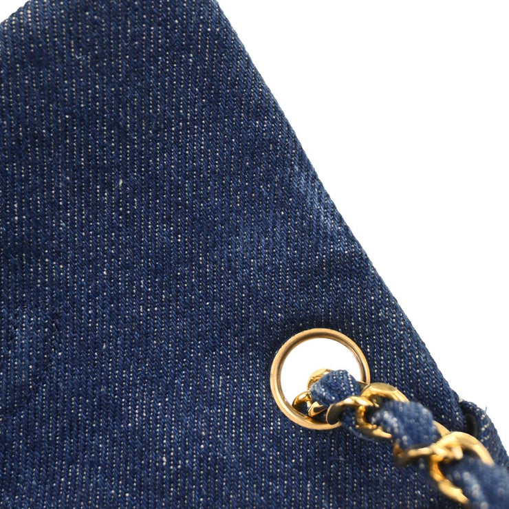 Chanel Indigo Denim Mini Classic Square Flap Shoulder Bag 17 177686