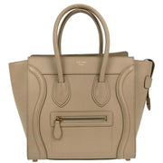 Celine Beige Leather Micro Luggage Tote Bag F-AT-0144 F-CU-0144 177693