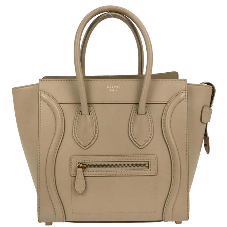 Celine Beige Leather Micro Luggage Tote Bag F-AT-0144 F-CU-0144 177693