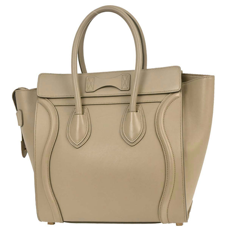Celine Beige Leather Micro Luggage Tote Bag F-AT-0144 F-CU-0144 177693
