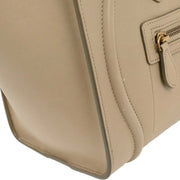Celine Beige Leather Micro Luggage Tote Bag F-AT-0144 F-CU-0144 177693
