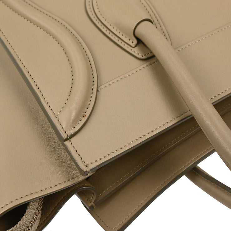 Celine Beige Leather Micro Luggage Tote Bag F-AT-0144 F-CU-0144 177693