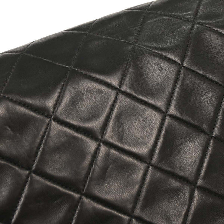 Chanel Black Lambskin Single Flap Shoulder Bag 177694