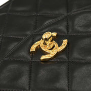 Chanel Black Lambskin Single Flap Shoulder Bag 177694