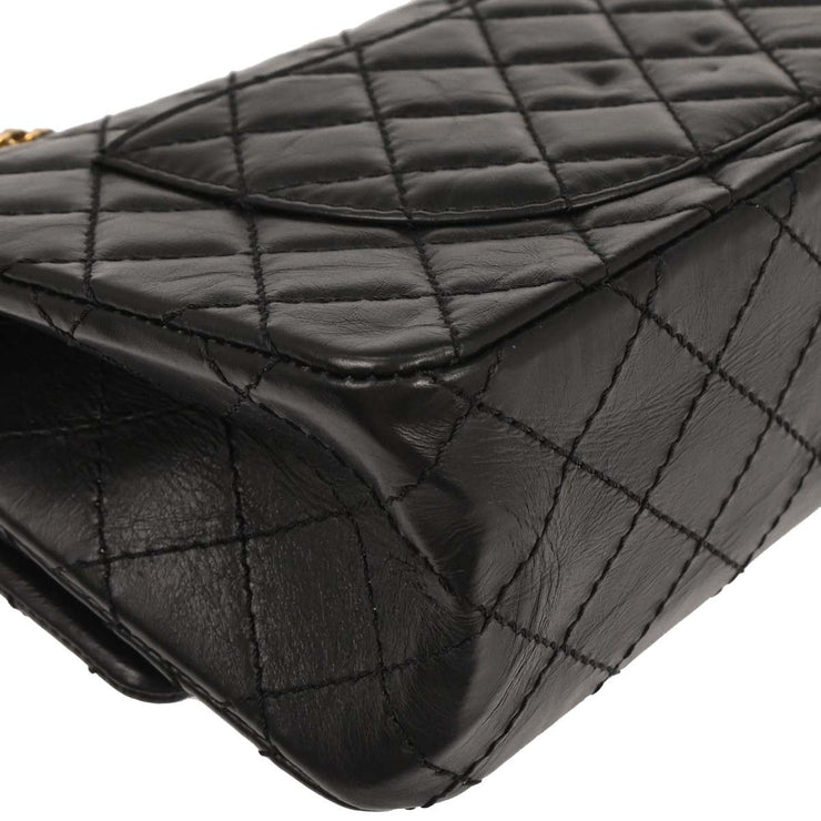 Chanel Black Calfskin 2.55 Lucky Charm Small Classic Double Flap Bag 177695