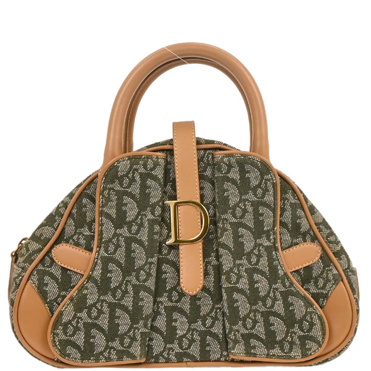 Christian Dior Green Double Saddle Trotter Handbag PZ0701 177700