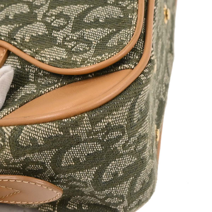Christian Dior Green Double Saddle Trotter Handbag PZ0701 177700