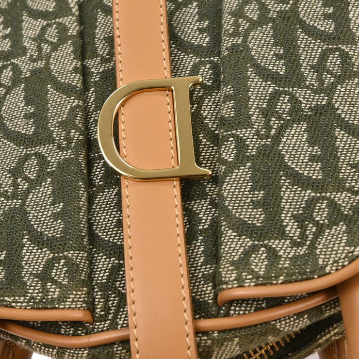 Christian Dior Green Double Saddle Trotter Handbag PZ0701 177700