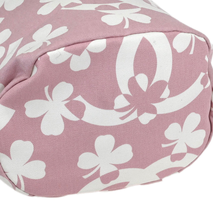Chanel Pink Canvas Drawstring Shoulder Bag 181990