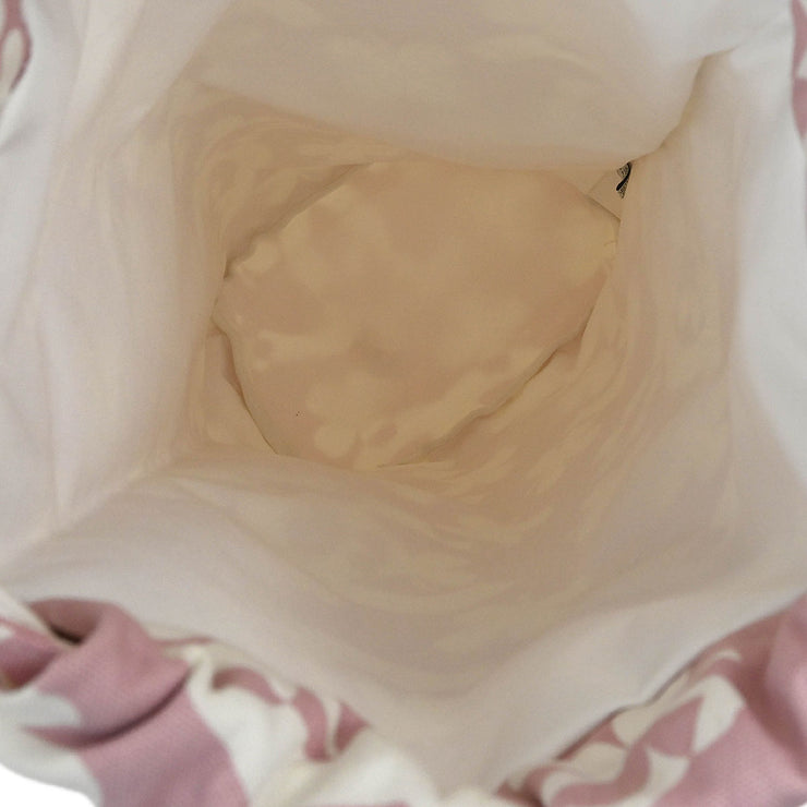 Chanel Pink Canvas Drawstring Shoulder Bag 181990