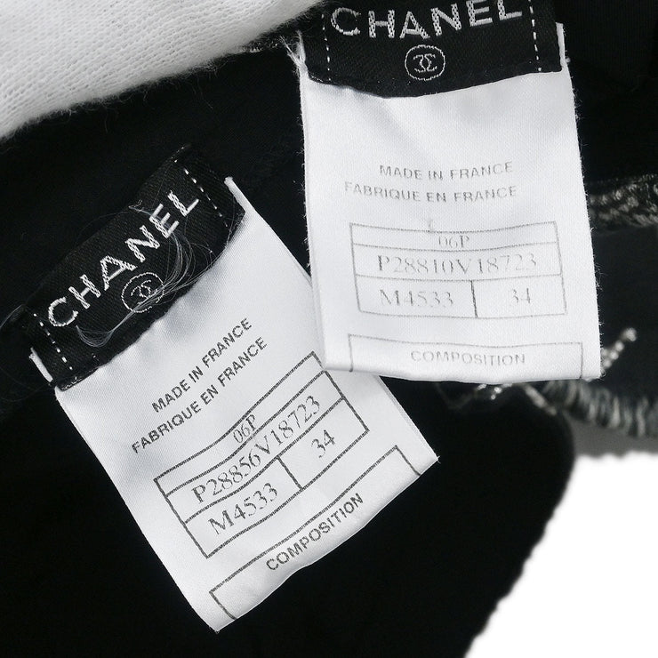 Chanel Setup Suit Camisole Top Skirt Black 06P #34 182163
