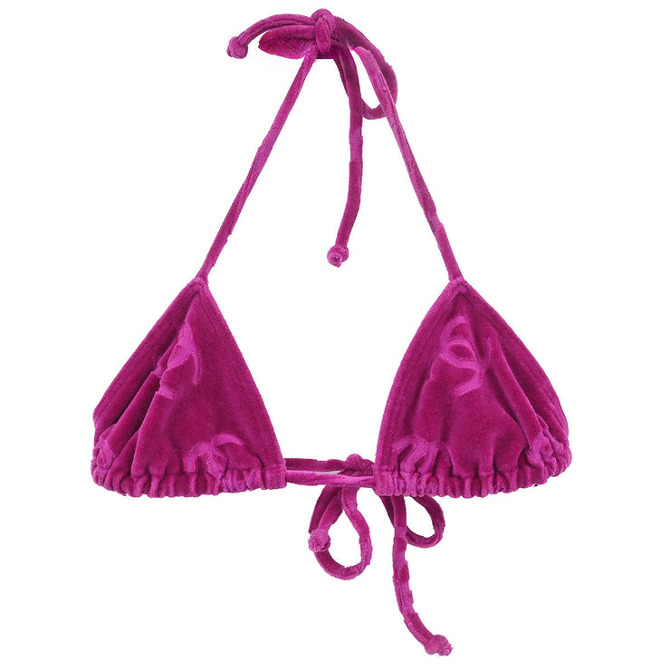 Chanel Swimwear Swimsuit Bras Purple #38 182195
