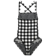 Yves Saint Laurent Swimwear Swimsuit Check Black #XS 182554