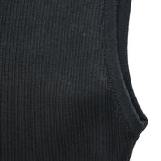 Chanel Sleeveless Tank Top Cropped Black P95 #40 183003