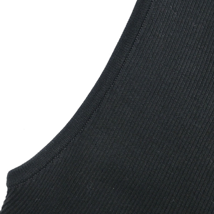 Chanel Sleeveless Tank Top Cropped Black P95 #40 183003