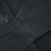 Chanel Sleeveless Tank Top Cropped Black P95 #40 183003