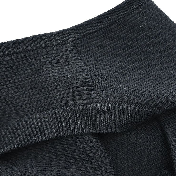 Chanel Sleeveless Tank Top Cropped Black P95 #40 183003
