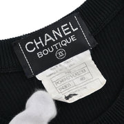 Chanel Sleeveless Tank Top Cropped Black P95 #40 183003