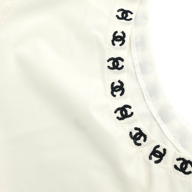 Chanel Cropped Sleeveless Top White 97C #38 185221