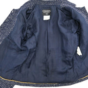 Chanel Setup Suit Jacket Skirt Navy 96C #38 185401