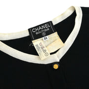 Chanel Short Sleeve Cardigan Black #38 185405