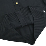 Chanel Short Sleeve Cardigan Black #38 185405