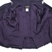 Chanel Double Breasted Jacket Navy 08P #46 185997