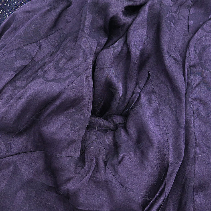 Chanel Double Breasted Jacket Navy 08P #46 185997