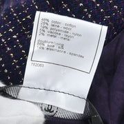 Chanel Double Breasted Jacket Navy 08P #46 185997