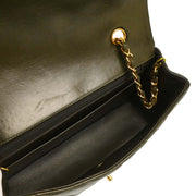 Chanel Dark Green Lambskin Medium Diana Shoulder Bag 186135