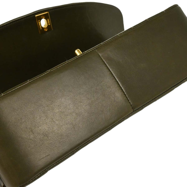 Chanel Dark Green Lambskin Medium Diana Shoulder Bag 186135
