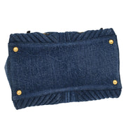 Miu Miu Blue Denim Biker 2way Handbag 31/Y 186358