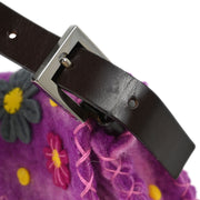 Fendi Purple Wool Baguette Handbag 368626424099 186414