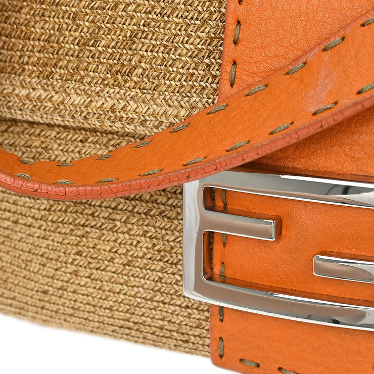 Fendi Beige Raffia Baguette Handbag 2372-8BR101-029 186425