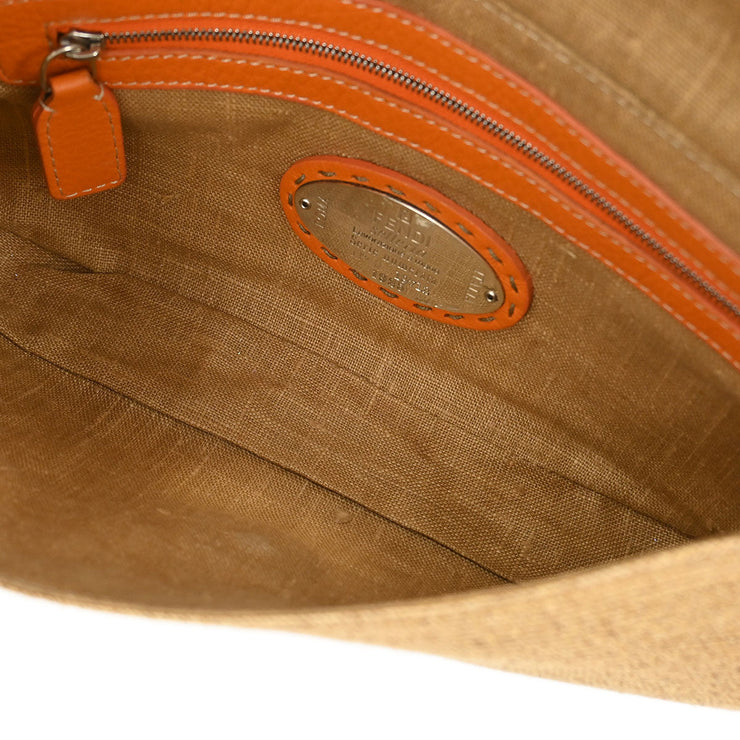 Fendi Beige Raffia Baguette Handbag 2372-8BR101-029 186425