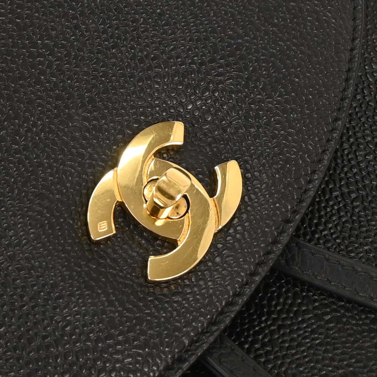 Chanel Black Calfskin Triple CC Backpack 186466