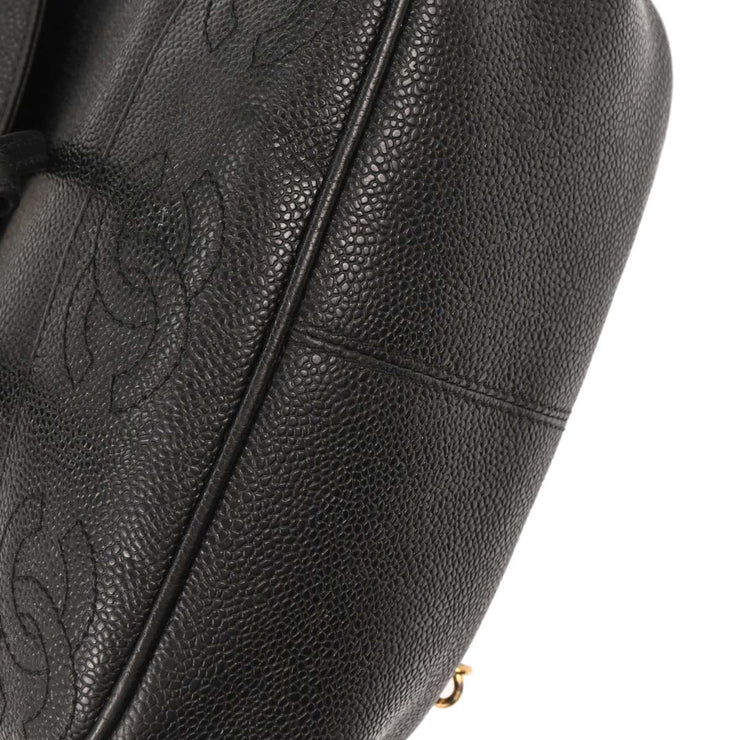 Chanel Black Calfskin Triple CC Backpack 186466