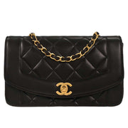 Chanel Black Lambskin Small Diana Shoulder Bag 186467